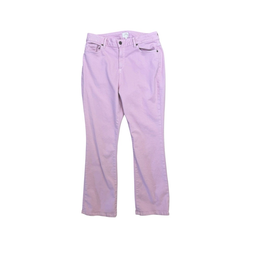 Ann Mashburn Faye Flare Pants Jeans Size 3 Flare Cropped 5-pocket Pink Stretch
